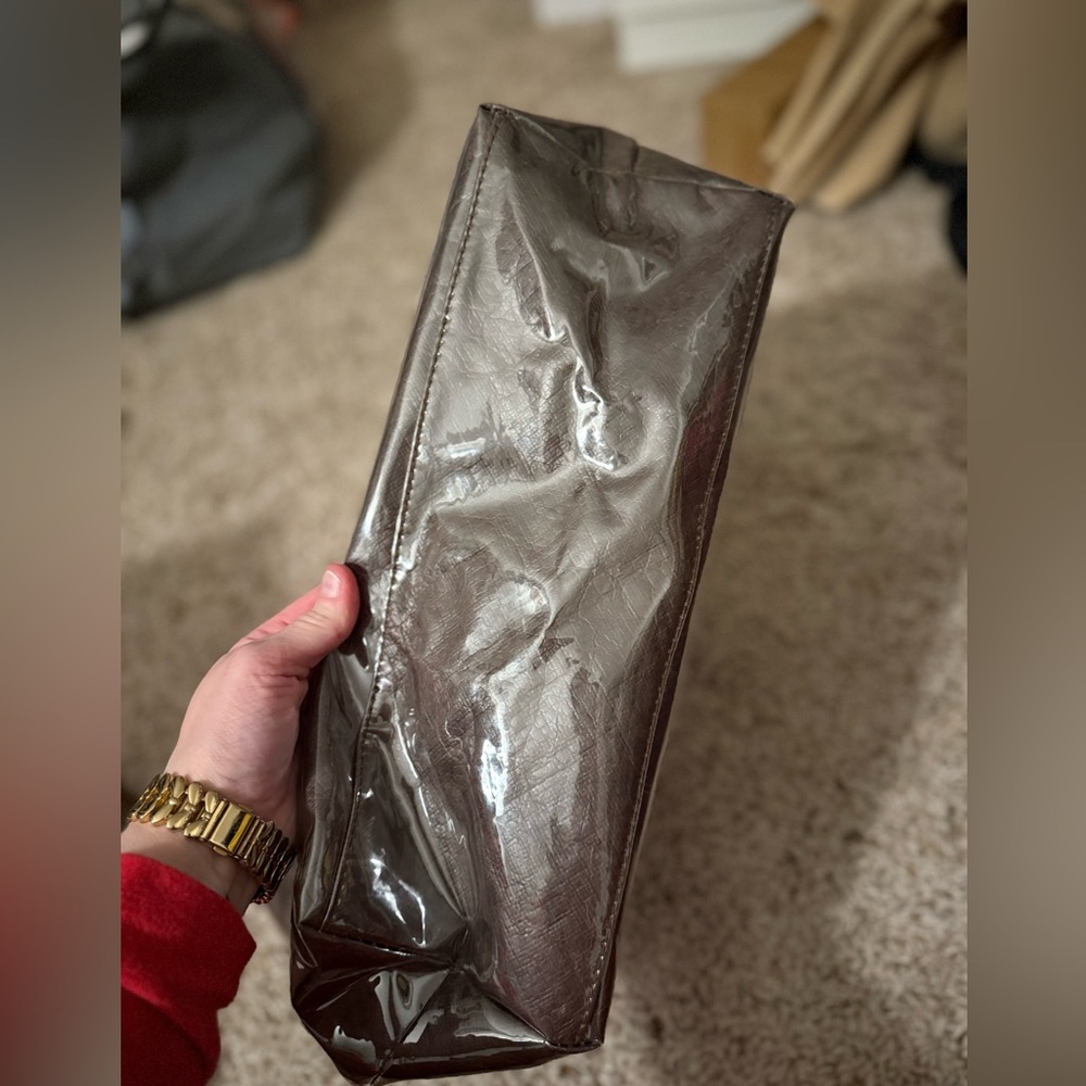 PVC Tote Bag- Dark Brown - Picture 5 of 9